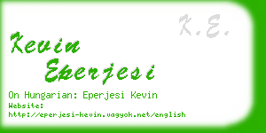 kevin eperjesi business card